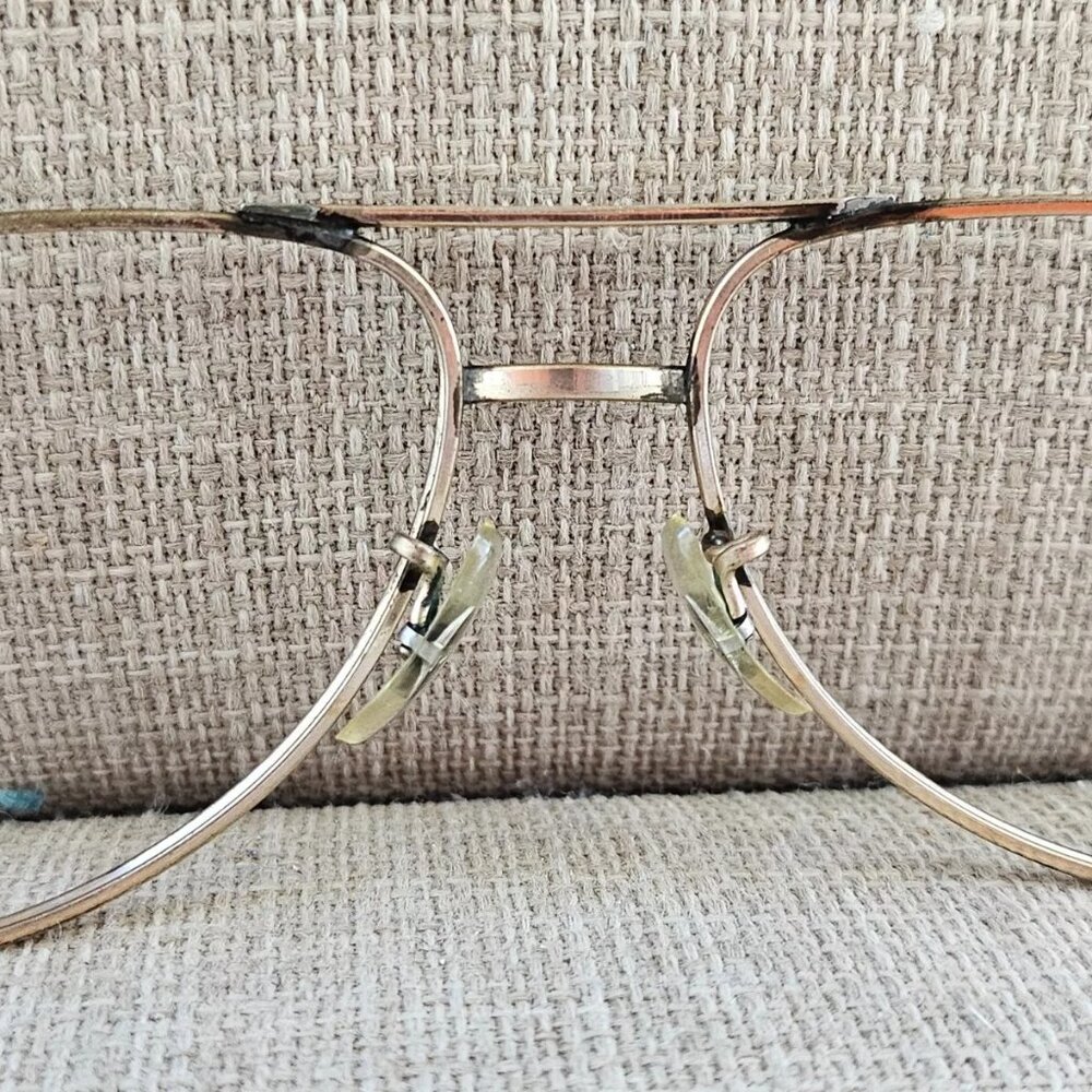 Universal Men Vintage Eyeglasses/Sunglasses Frame Gold Tone 10KRGP 5 1/2 - Picture 9 of 13
